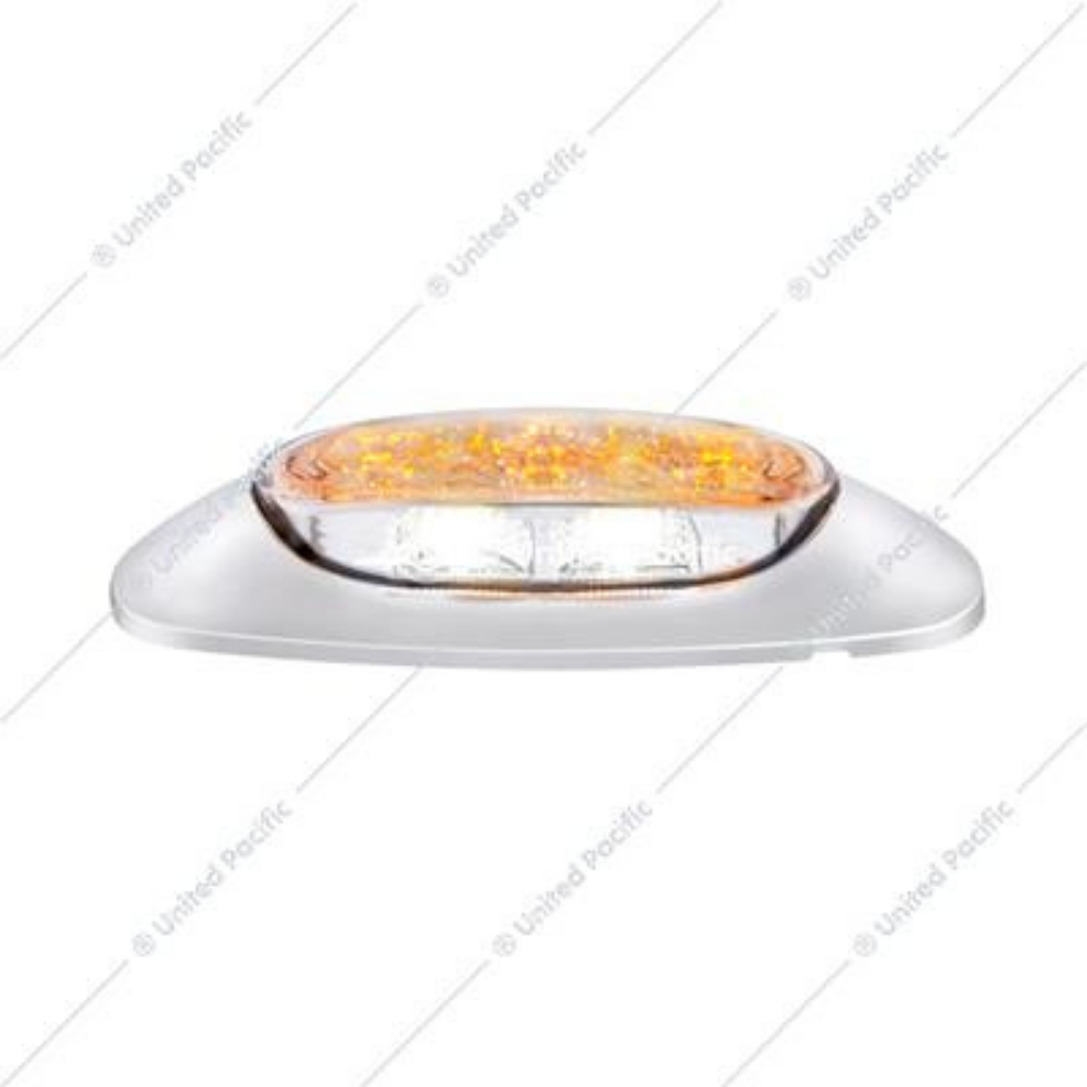 5 LED Reflector Clearance/Marker Light With Side Ditch Light - Amber LED/Clear Lens (Each)