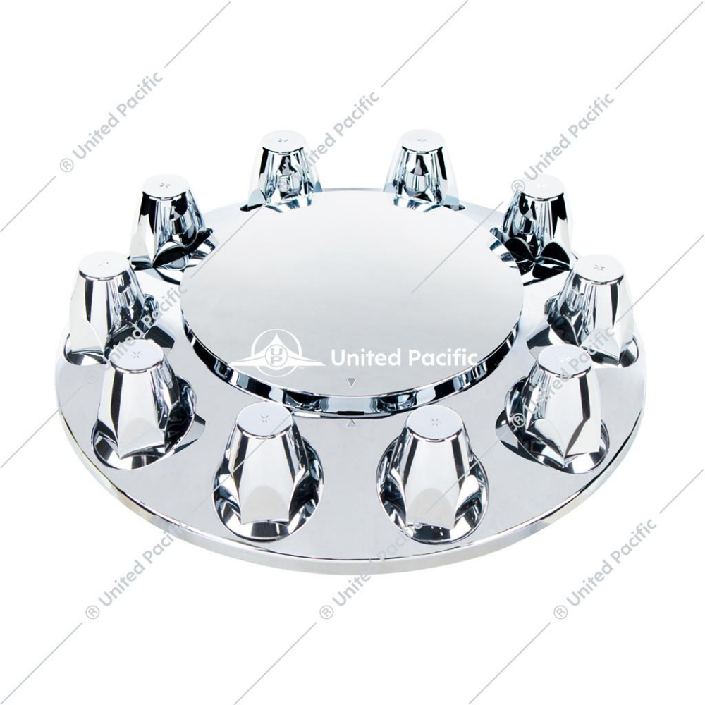 Chrome Dome Front Axle Cover W/ 33mm Nut Covers - Thread-On