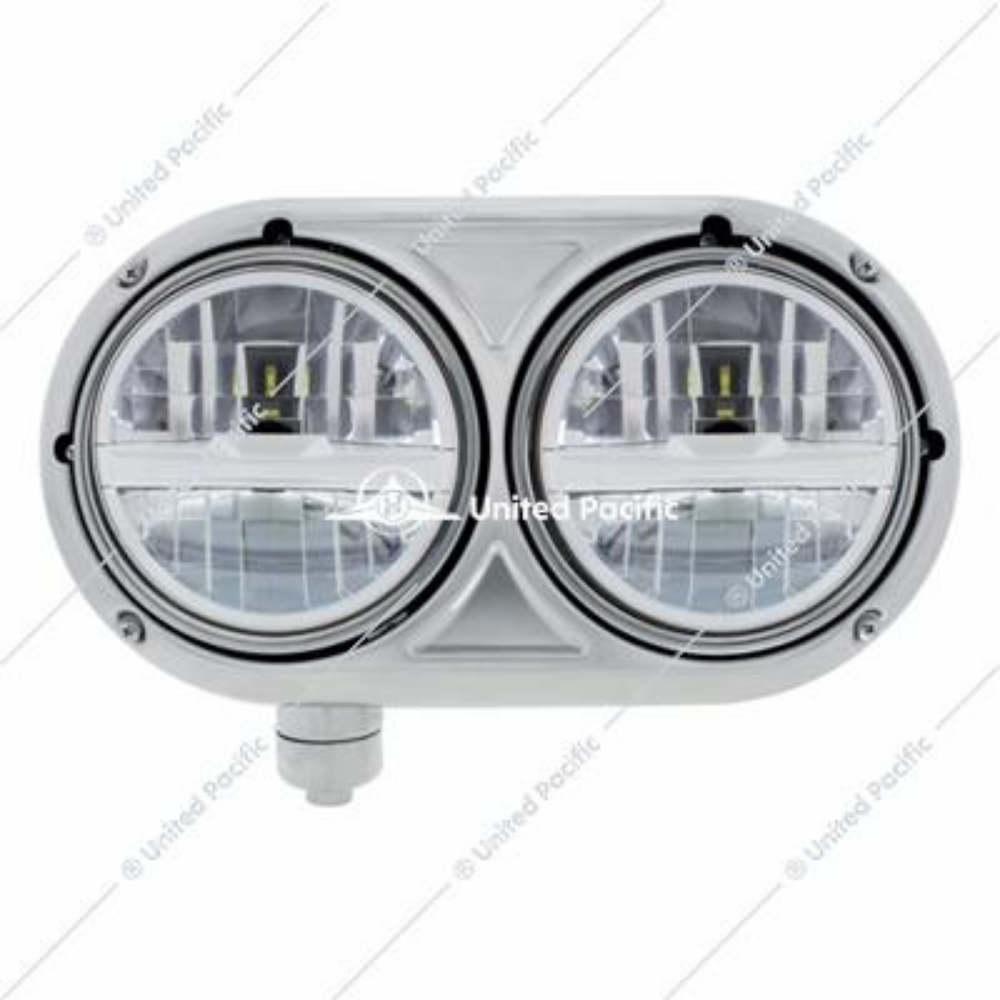 ULTRALIT - 8 High Power LED 5-3/4" Headlight - Silver