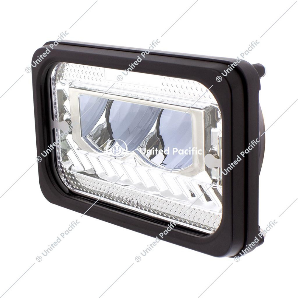 ULTRALIT - Heated 4" X 6" LED Headlight High Beam - Chrome