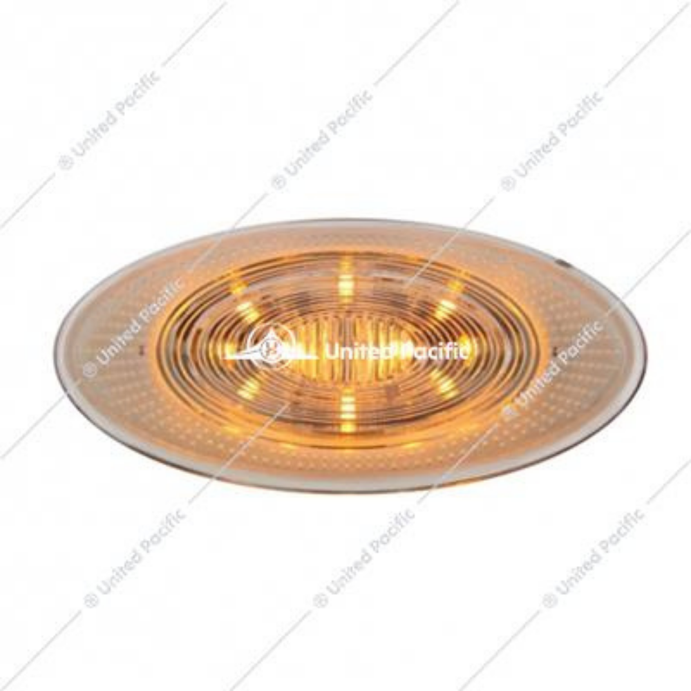 10 LED Peterbilt 386 Front Fender Turn Signal Light - Amber LED/Clear Lens
