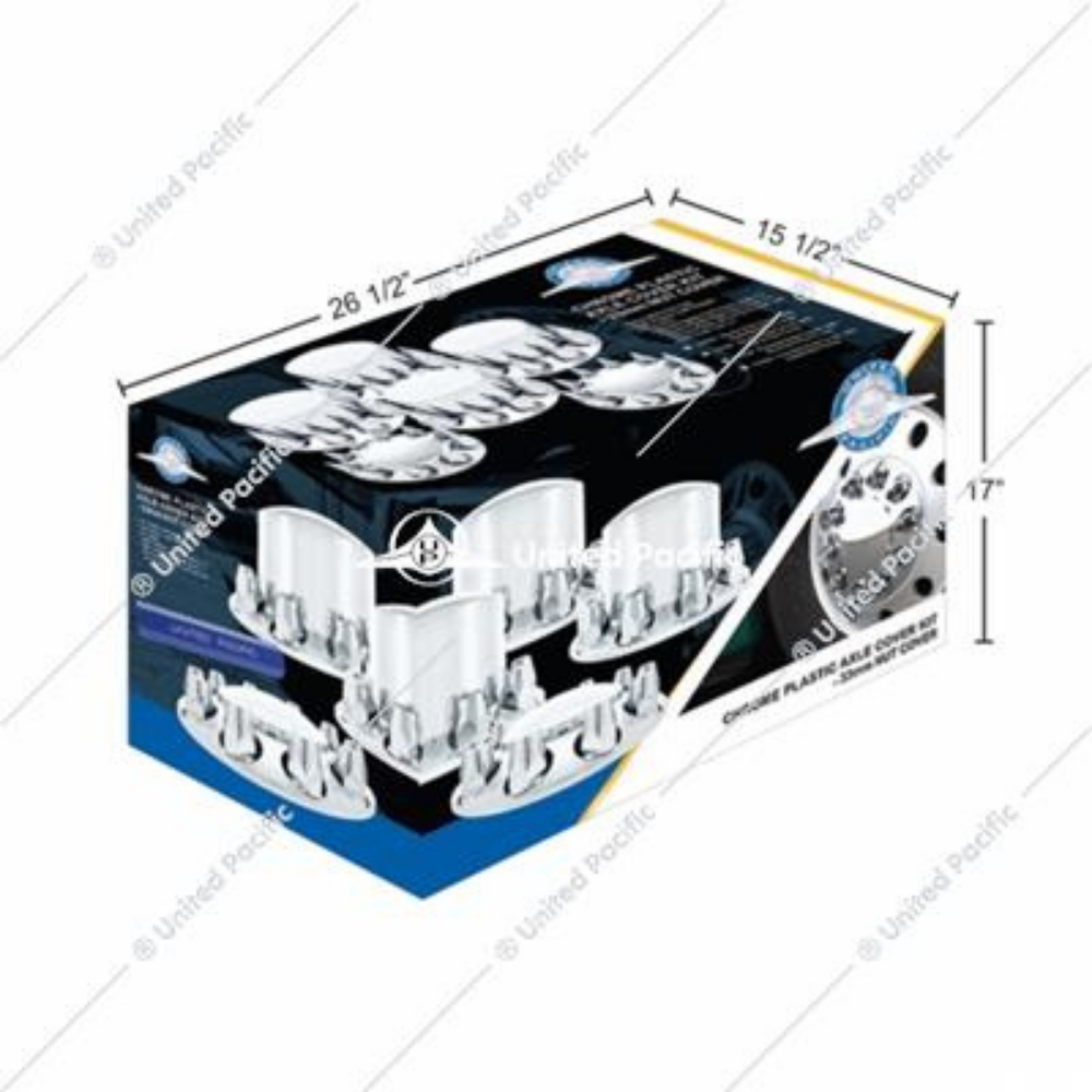 Chrome Dome Axle Cover Combo Kit w/ 33mm Spike Nut Cover & Nut Cover Tool