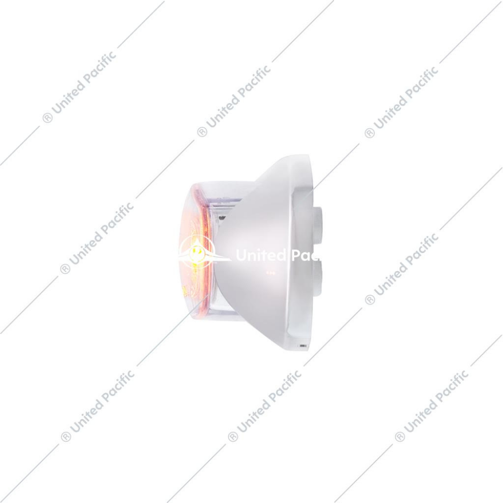 5 LED Reflector Clearance/Marker Light With Side Ditch Light - Amber LED/Clear Lens (Each)