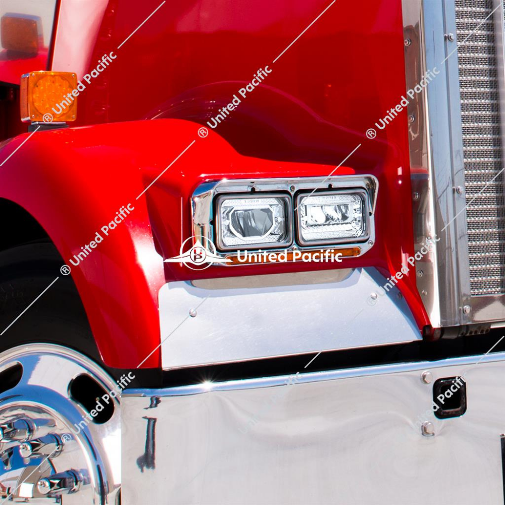 ULTRALIT - Heated 4" X 6" LED Headlight Low Beam - Chrome