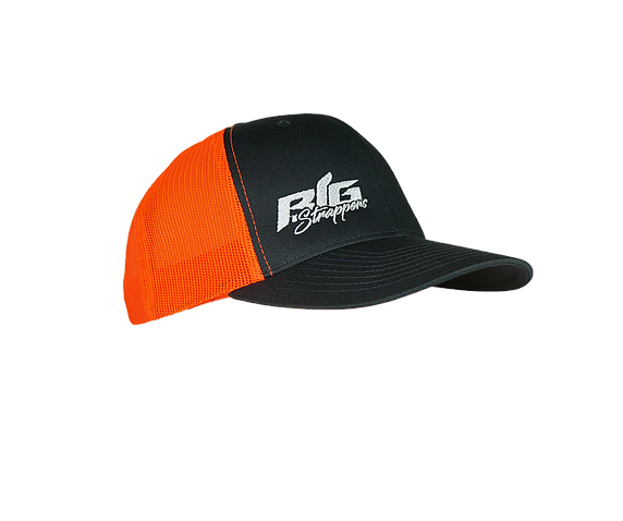 Big Strappin&#39; Trucker Snapback Neon Orange/Charcoal