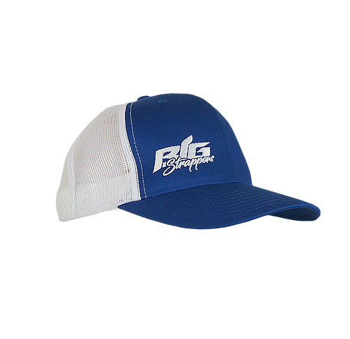 Big Strappin&#39; Trucker Snapback Blue/White