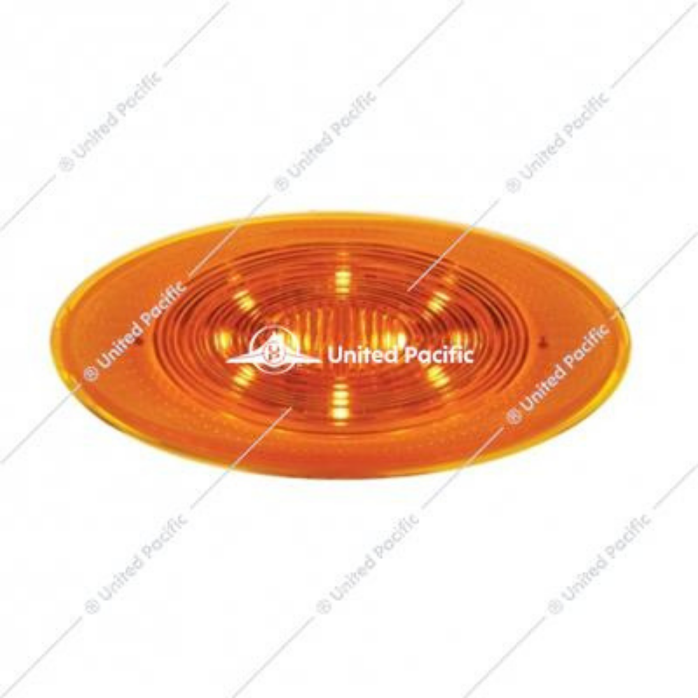 10 LED Peterbilt 386 Front Fender Turn Signal Light - Amber LED/Amber Lens