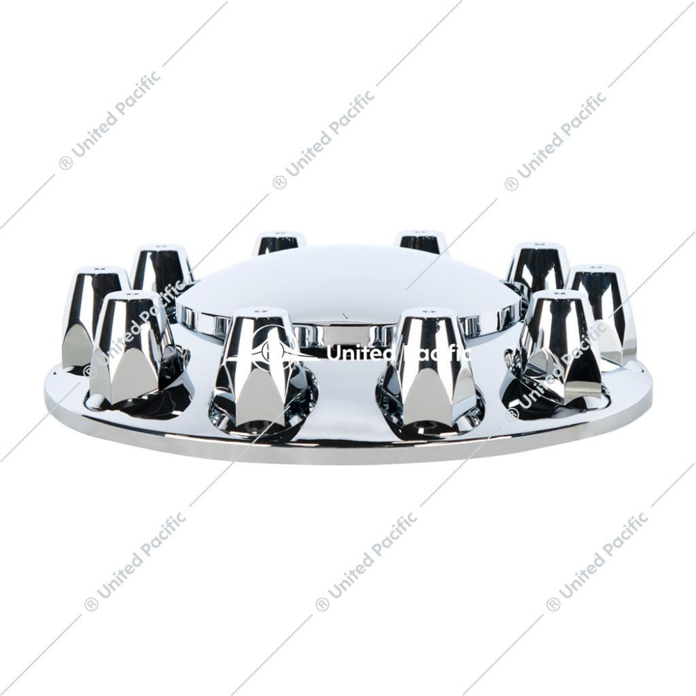 Chrome Dome Front Axle Cover W/ 33mm Nut Covers - Thread-On