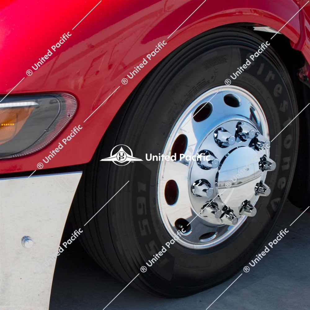 Chrome Dome Front Axle Cover W/ 33mm Nut Covers - Thread-On