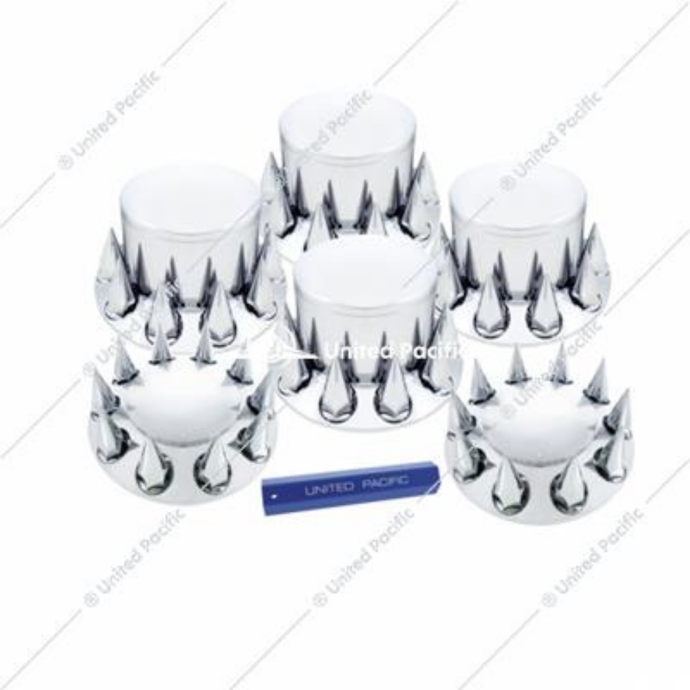 Chrome Dome Axle Cover Combo Kit w/ 33mm Spike Nut Cover & Nut Cover Tool