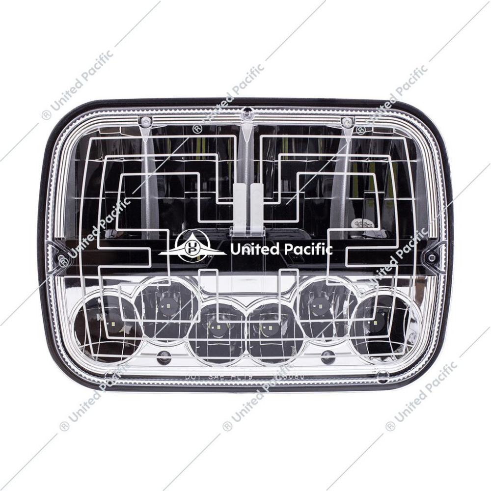 ULTRALIT - Heated 5&quot; X 7&quot; LED Headlight With Polycarbonate Lens &amp; Housing