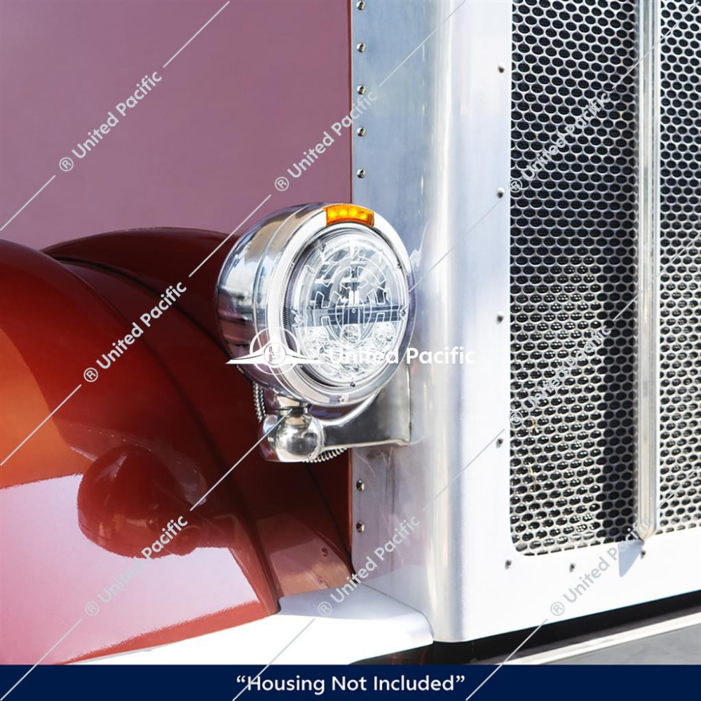 ULTRALIT - Heated 7&quot; LED Headlight With Polycarbonate Lens &amp; Housing