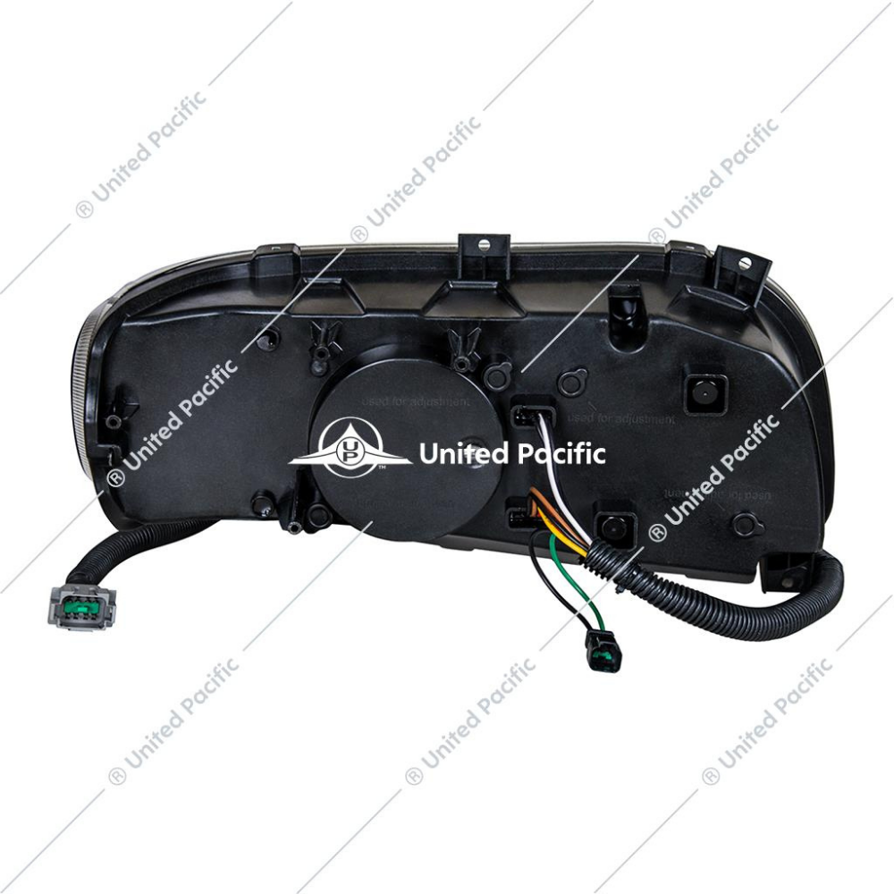 High Power LED Chrome Headlight W/16 LED Turn &amp; 57 LED Bar For 2008-15 PB 388 &amp; 2008-2021 389 -Driver