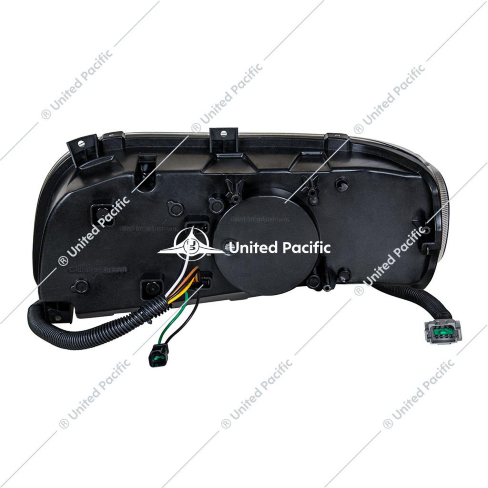 High Power LED Chrome Headlight W/16 LED Turn &amp; 57 LED Bar For 2008-15 PB 388 &amp; 2008-2021 389 -Passenger