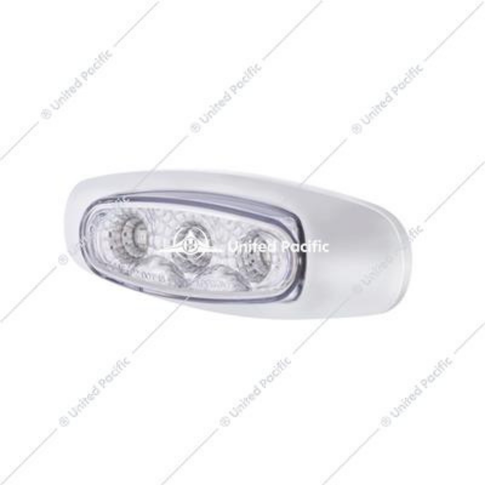 5 LED Reflector Clearance/Marker Light With Side Ditch Light -Red LED/Clear Lens (Each)