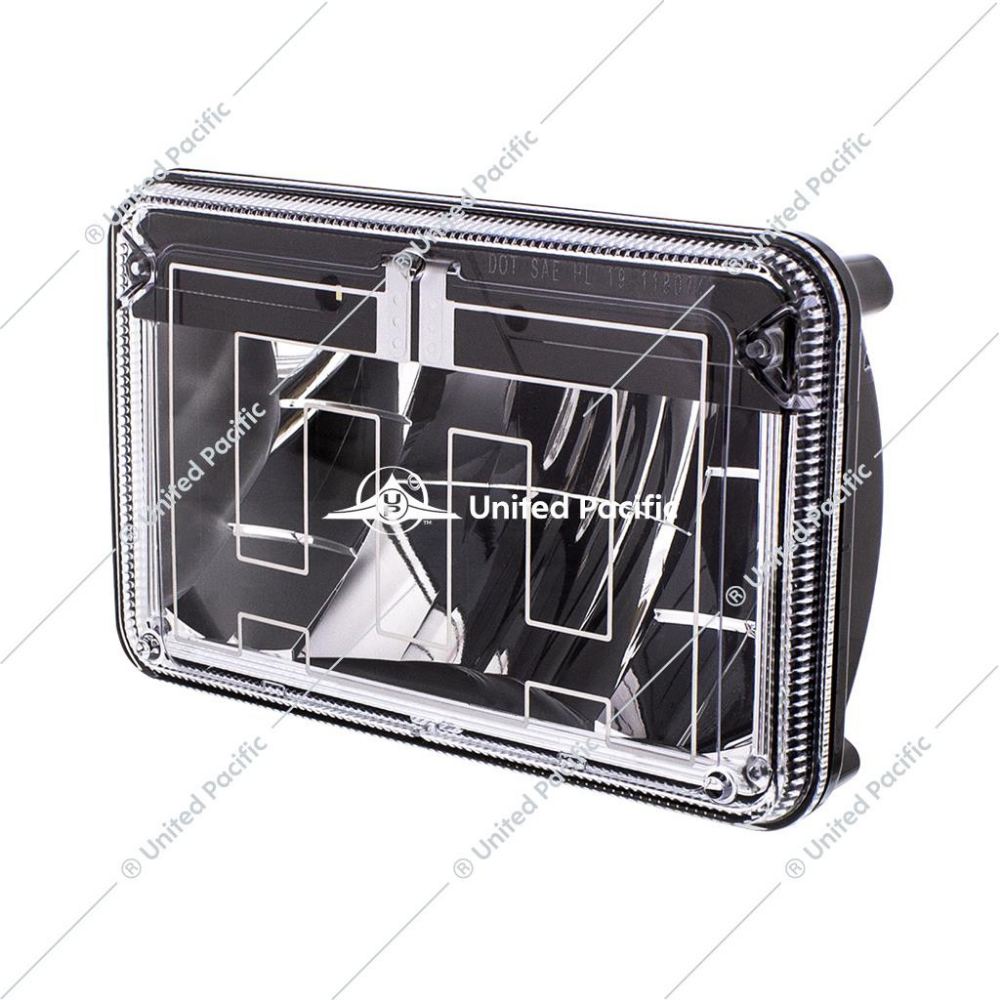 ULTRALIT - Heated 4&quot; X 6&quot; LED Headlight High Beam With Polycarbonate Lens &amp; Housing